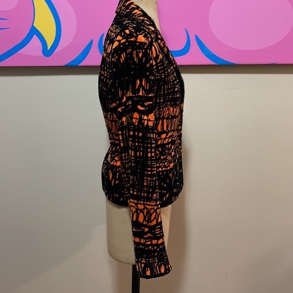 Moschino Cheap Chic Orange Black Velvet Blazer The Nanny - Picture 6 of 14